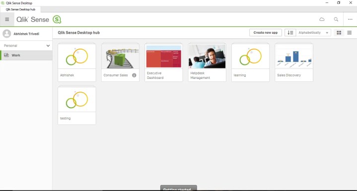 Qlik Sense Tutorial screen shot