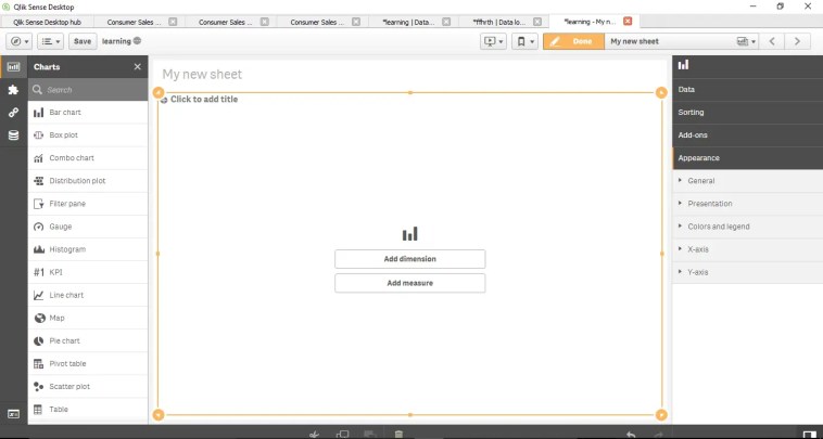 Qlik sense tutorial add dimenshion