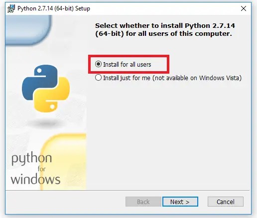 Python 2.7.14 Setup1