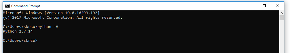 python 2..7.14 command prompt