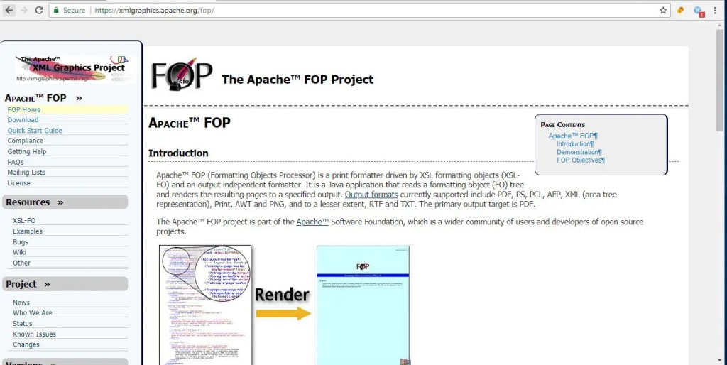 java PDF Libraries Apache FOP