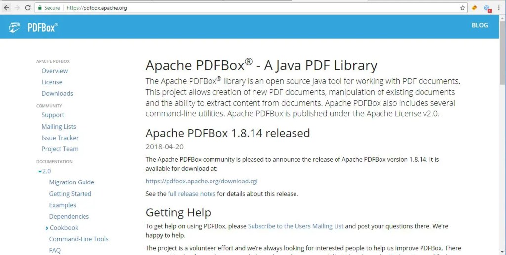 java PDF Libraries PDFBox