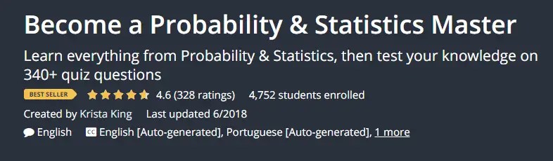Become a Probability Statistics Master Udemy