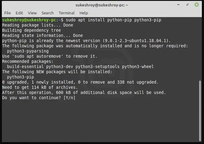 installing pip3 and pip module