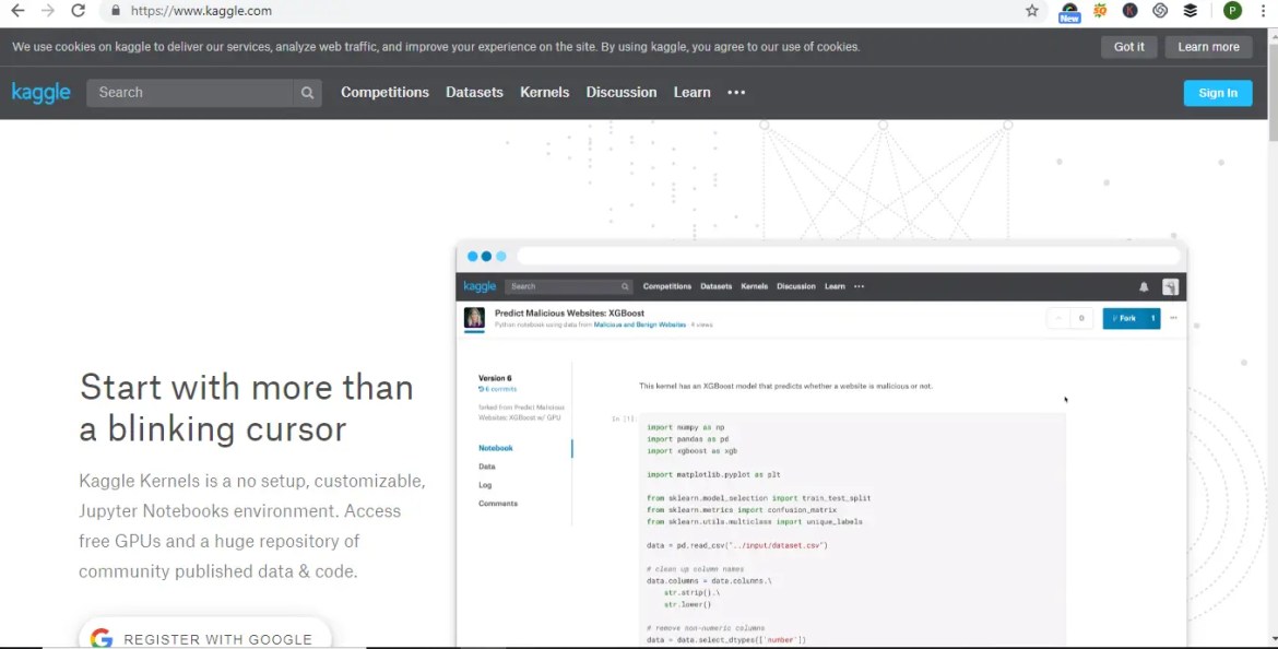 Free Cloud GPU Server - kaggle kernal.