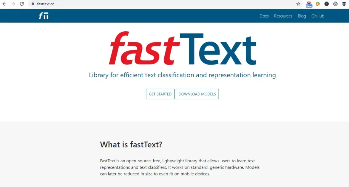 FastText Word embedding