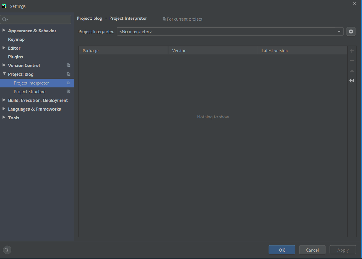 How to change python version in pycharm step 1