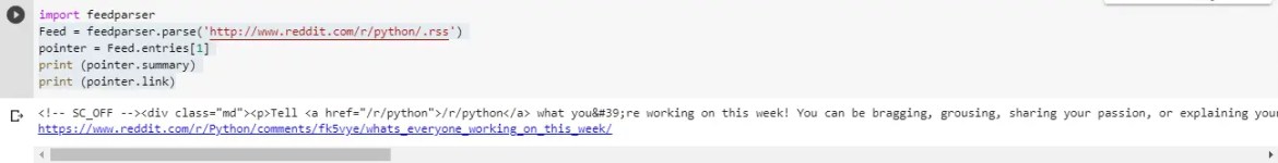 Read-RSS-feed-in-Python-Code