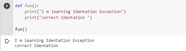 correct Identation python