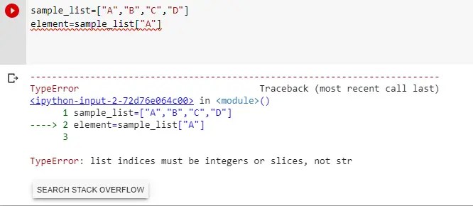 list indices must be integers not str example