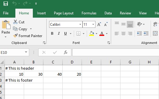 Saving 1D Numpy Array to a CSV file with header and footer