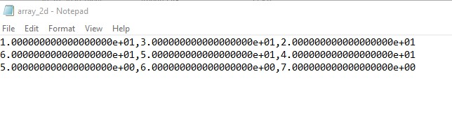 Saving 2D Numpy Array to text file