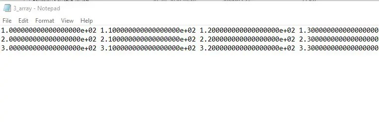 Saving Three Numpy Array to text file