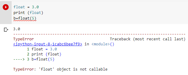 typeerror float object is not callable example 1