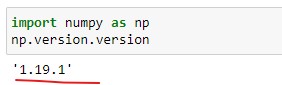 Checking numpy version using two dot operators