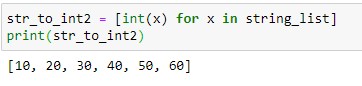 Convert List of strings to int using list comprehension