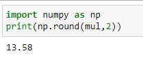 Round Float to 2 digits using numpy