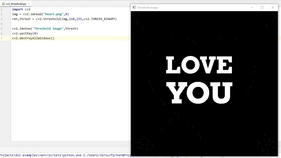 Showing text part only using cv2 threshold method