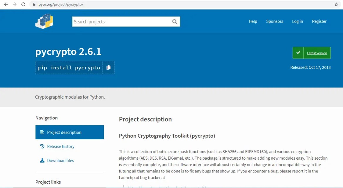 importerror no module named crypto cipher