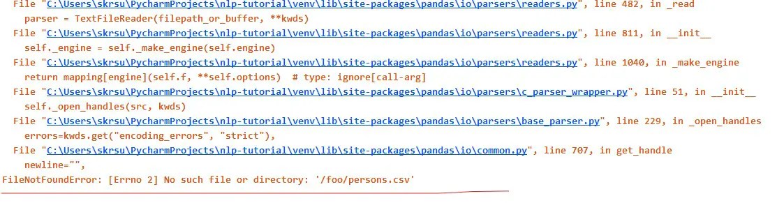 FileNotfounderrro python error due to wrong file path