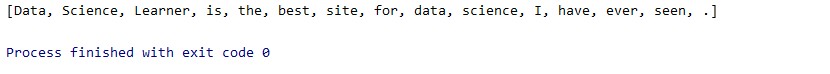 Spacy tokenizer of a document