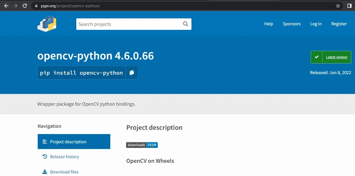No module named opencv python