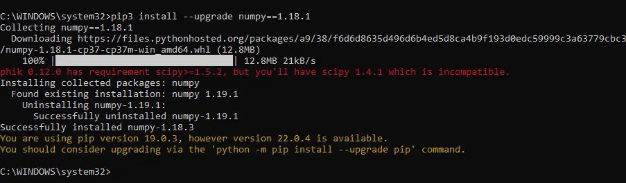Installing a specified version
