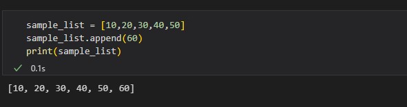 Appending new element to the existing list