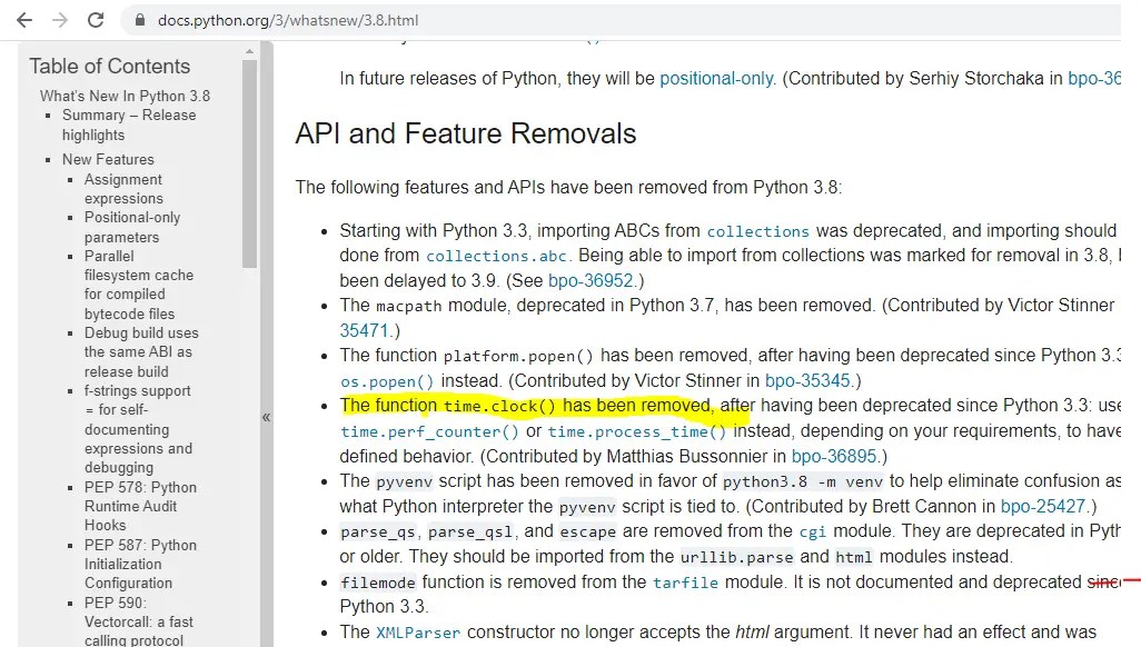 Attributeerror module time has no attribute clock