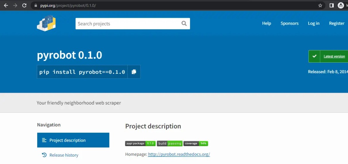 Pyrobot install