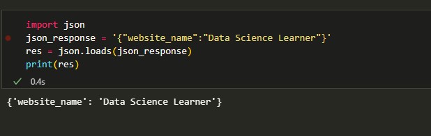 Reading json response from the string