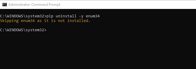 Uninstall enum module from system