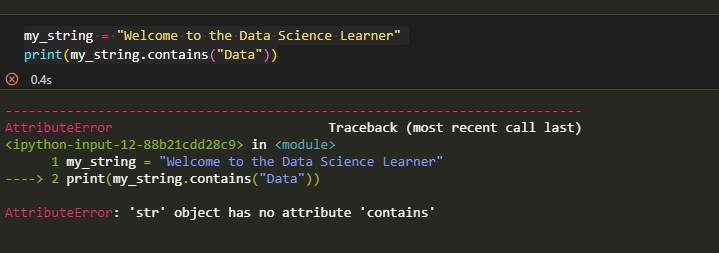 str object has no attribute contains