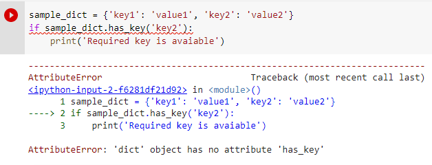Attributeerror dict object has no attribute has_key error replication