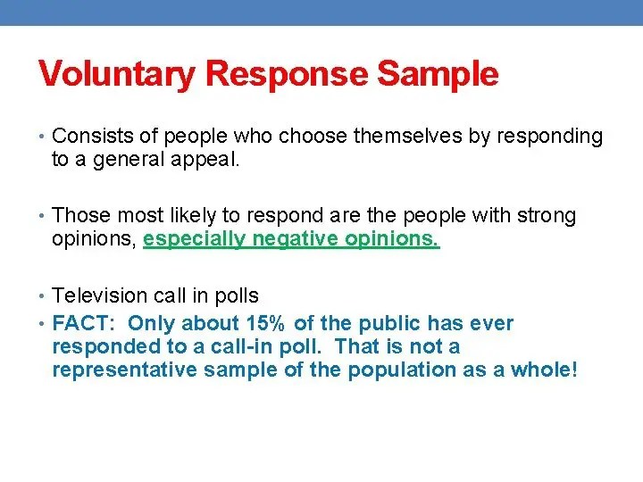 Voluntary Response Sampling