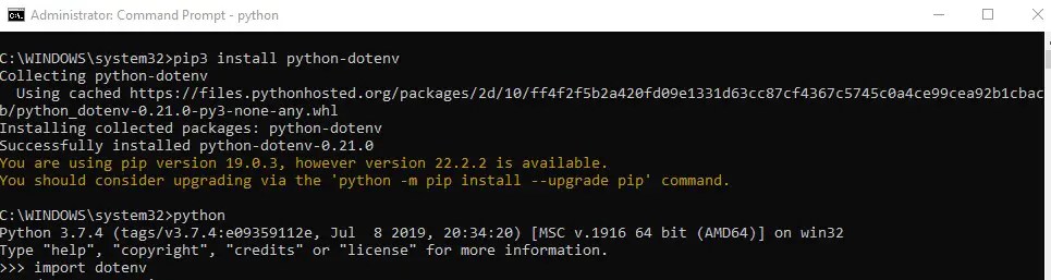 Solving the no module named dotenv error