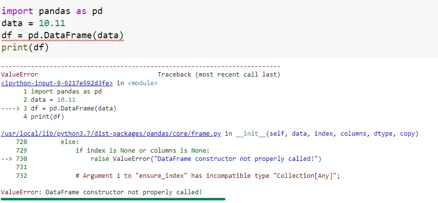 passing the data of type float