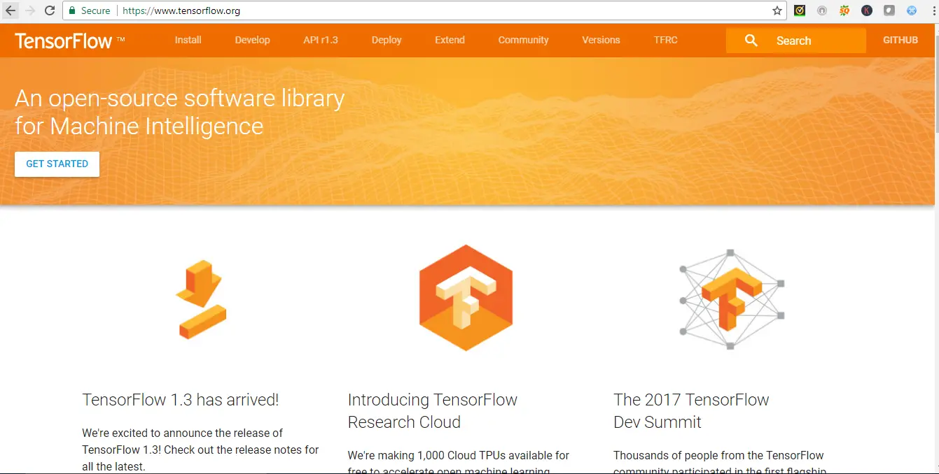 Deep Learning Framework TensorFlow