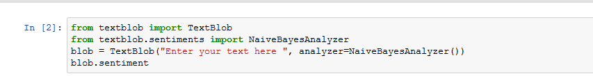 sentiment analysis python code