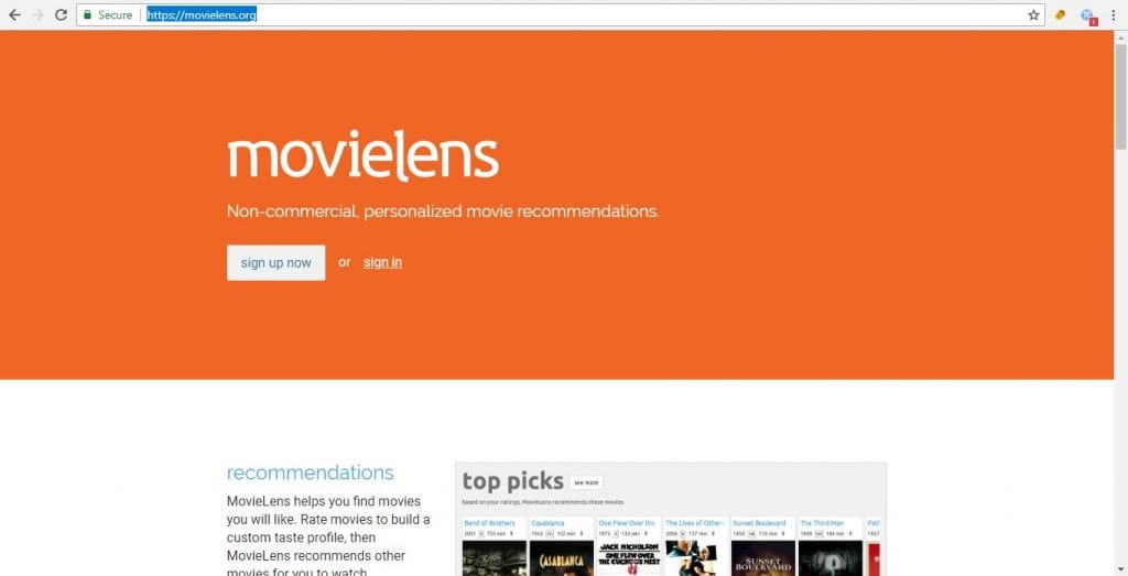 datasets for machine learning pojects MovieLens