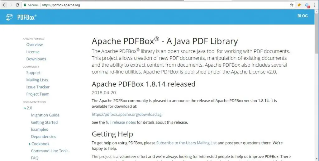 java PDF Libraries PDFBox
