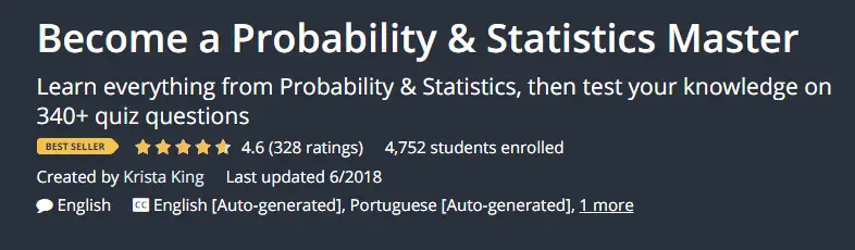 Become a Probability Statistics Master Udemy