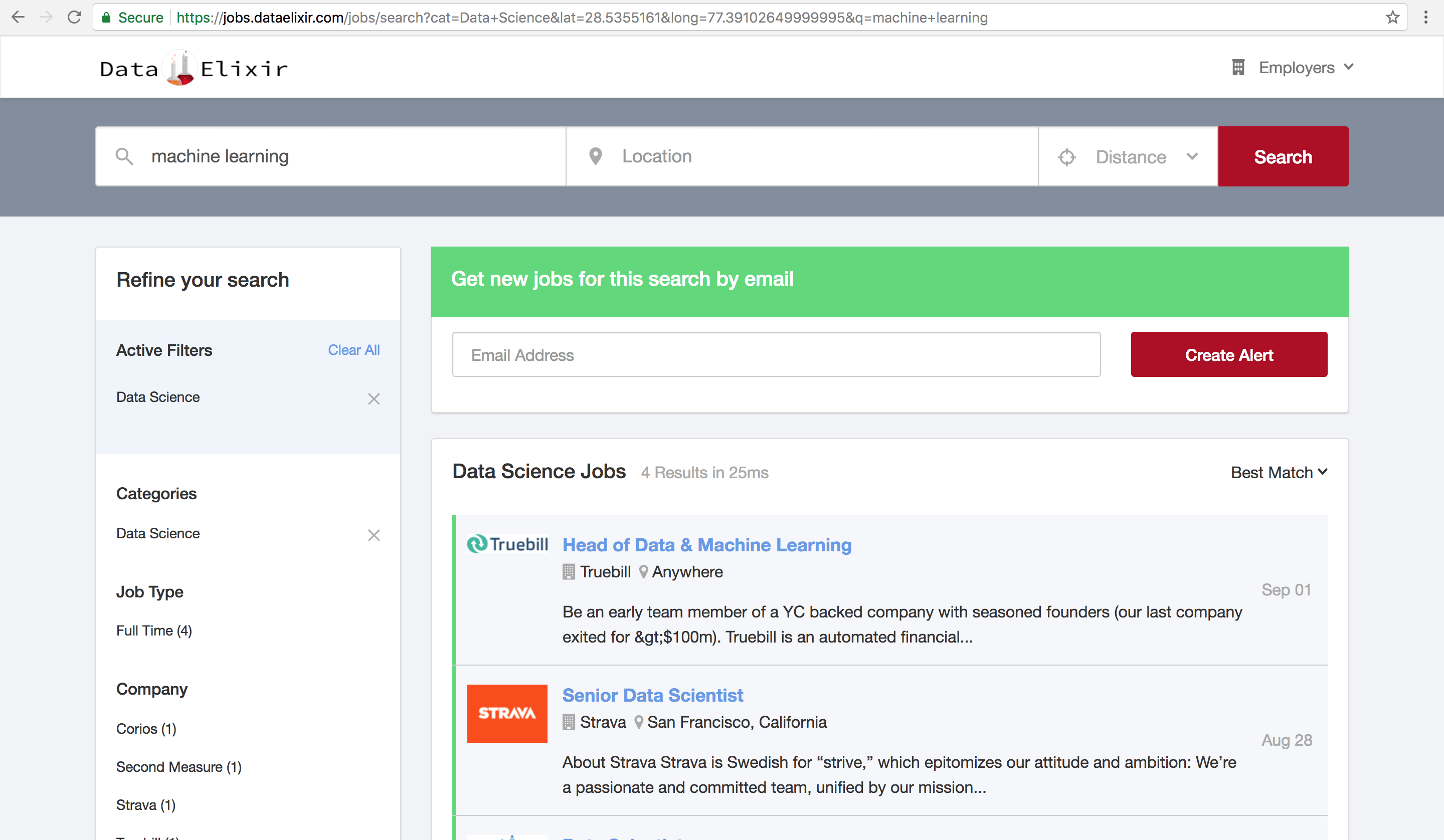 Data Science Learner Job portal ELIXIR