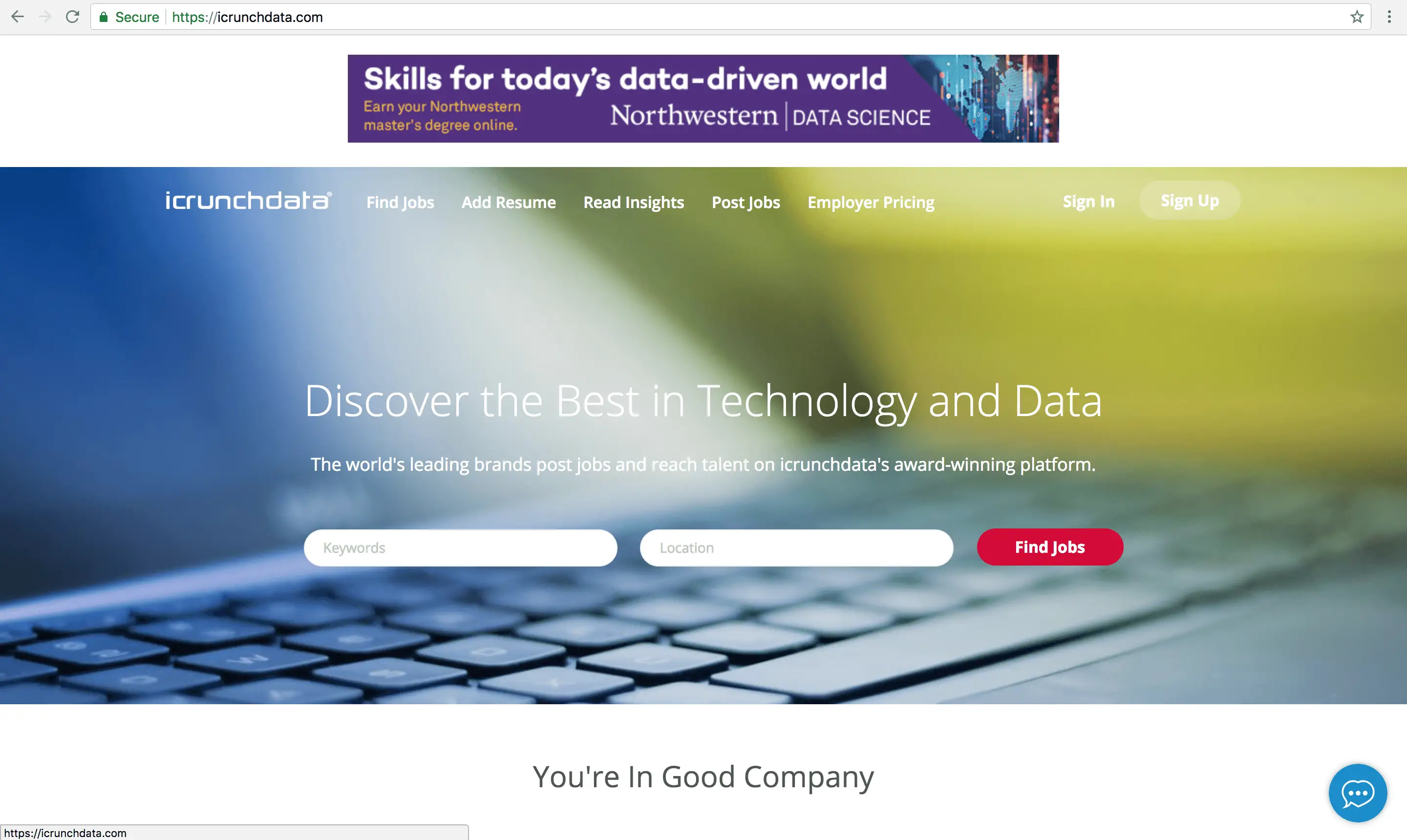 data science job portal idatacrunch