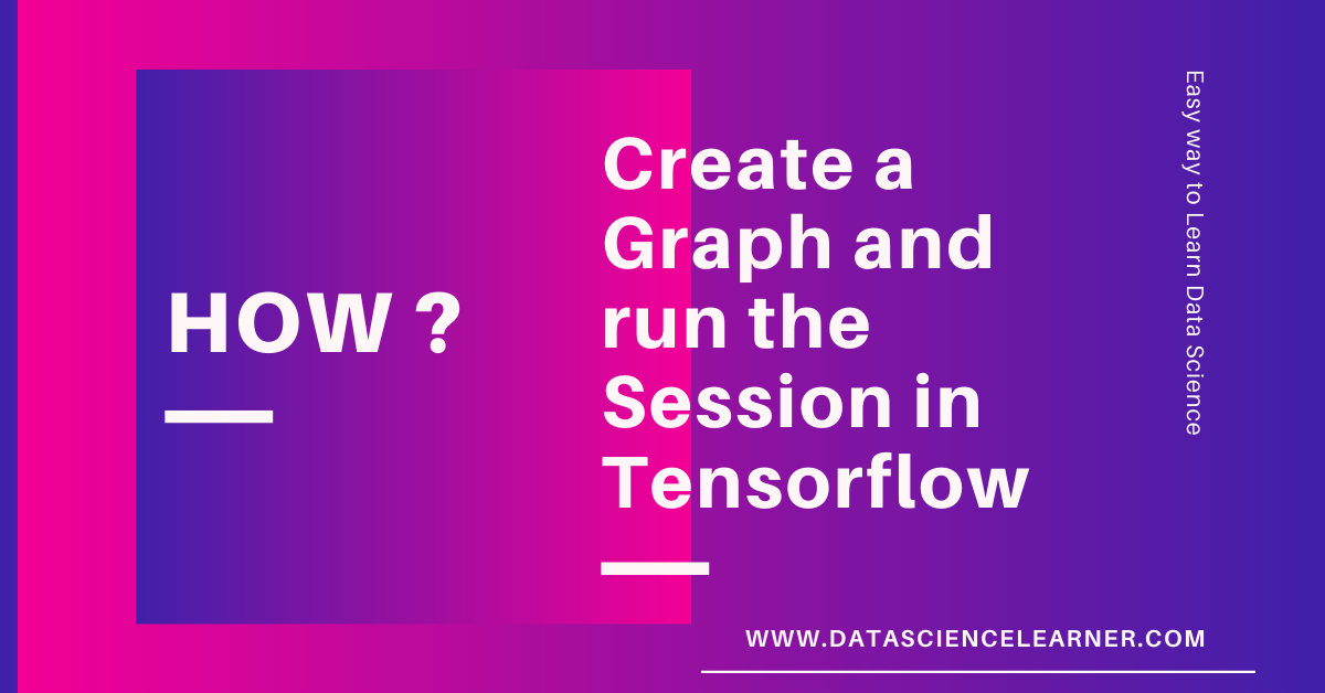 How to Create a Graph and run the Session in Tensorflow
