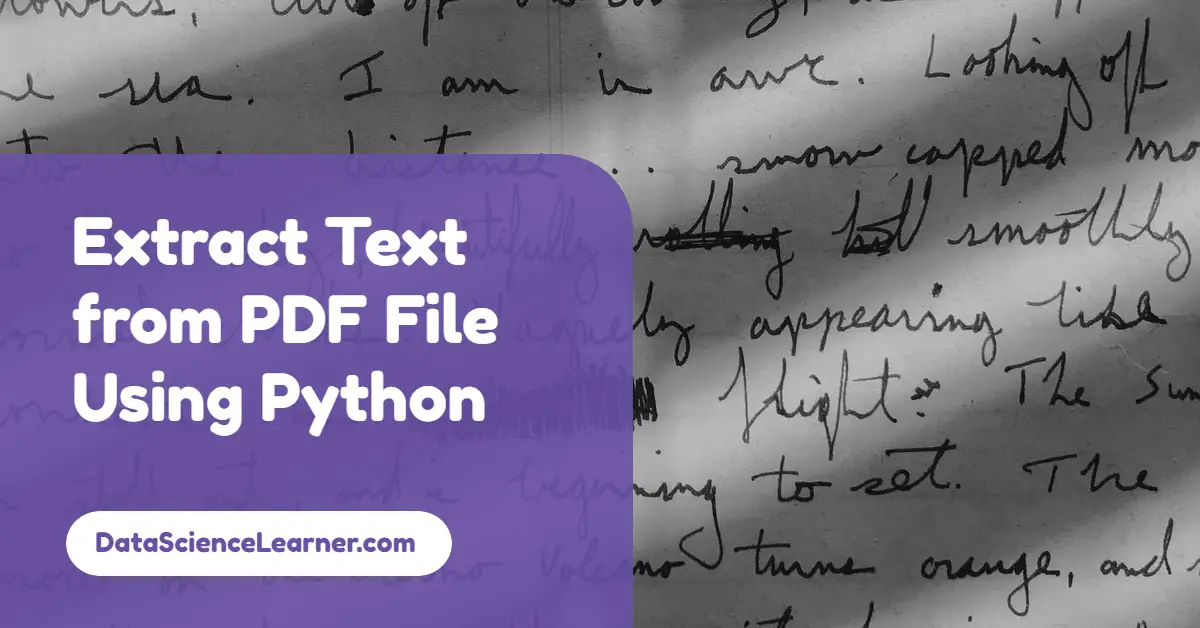 Extract Text from PDF File Using Python