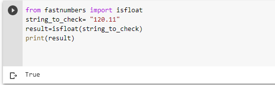 Python isFloat() function