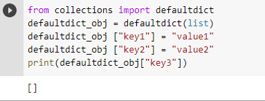 python defaultdict Overview with Example : Implementation