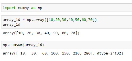 Numpy cumsum Implementation in Python with Examples