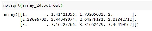 Getting Square Root results on another array